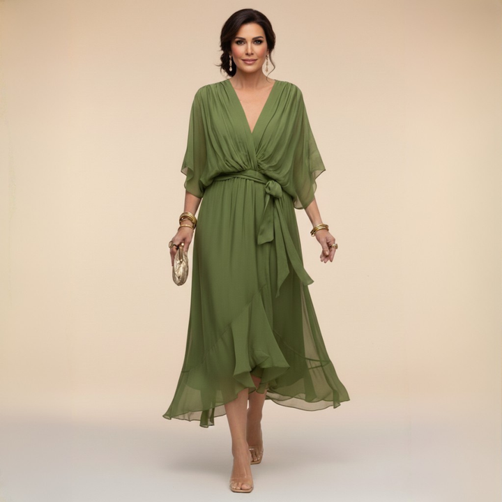 Monica | Elegant V-Neck Dress