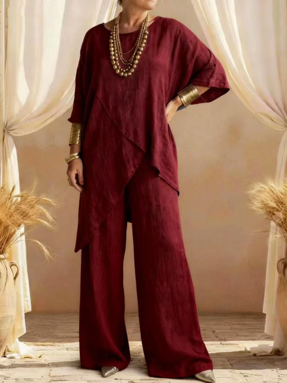 Jacqueline™ | Effortless Linen-Cotton Two-Piece Set