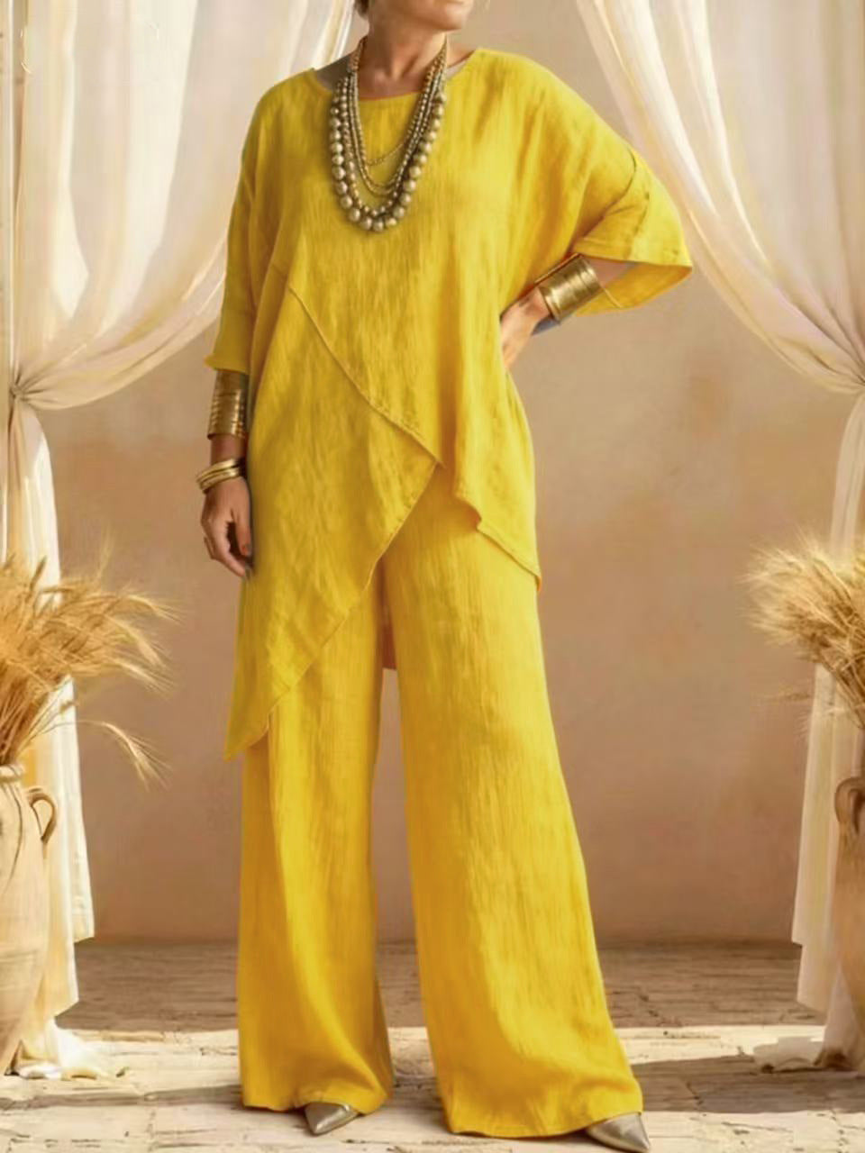 Jacqueline™ | Effortless Linen-Cotton Two-Piece Set