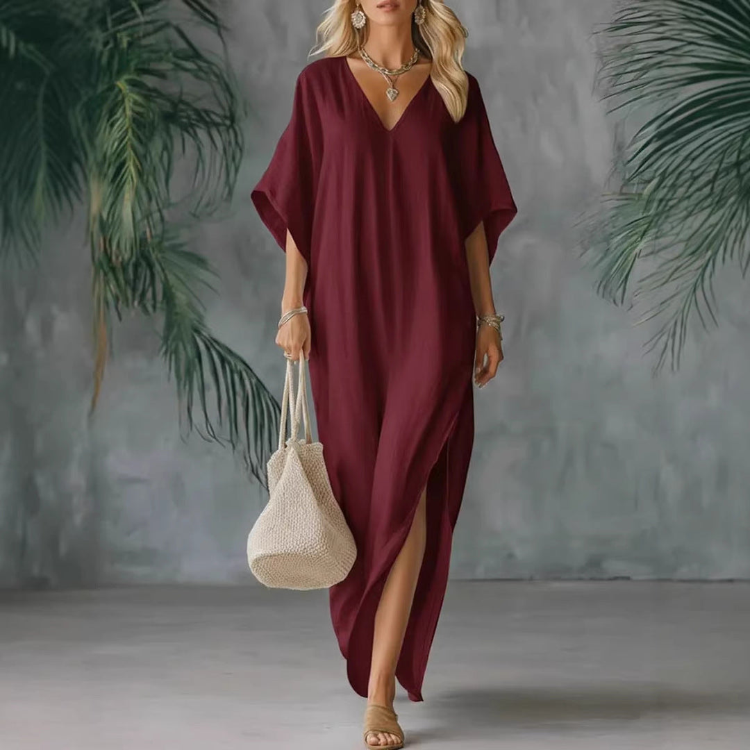 Evelyn™ | Flowy Linen Maxi Dress