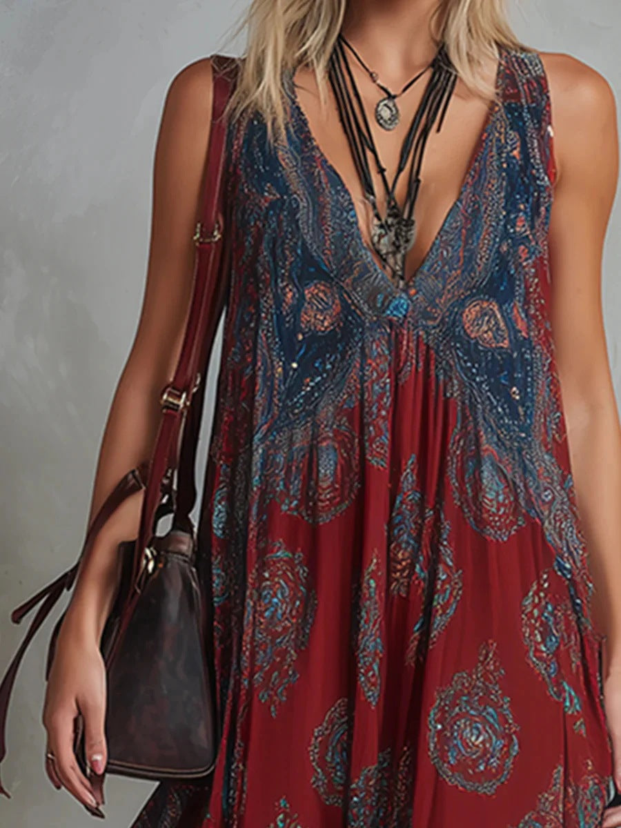 Lorraine™ | Flowy Waist-Tie Midi Dress