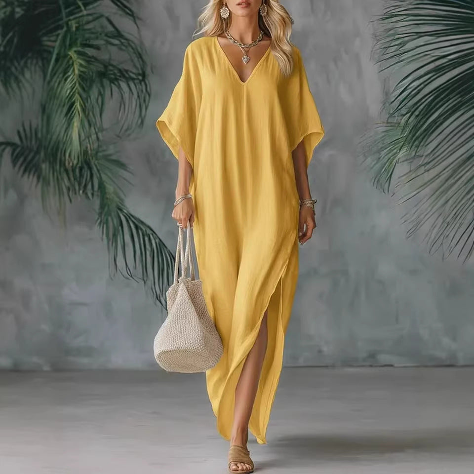 Evelyn™ | Flowy Linen Maxi Dress
