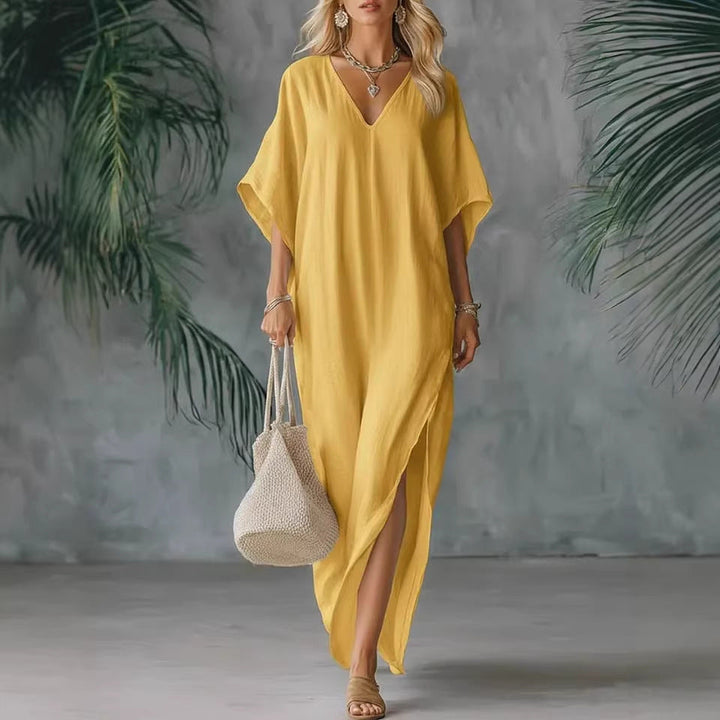 Evelyn™ | Flowy Linen Maxi Dress