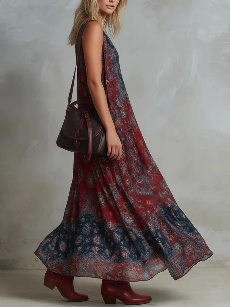 Lorraine™ | Flowy Waist-Tie Midi Dress