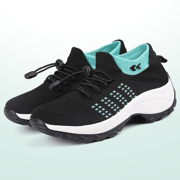Ambulo Orthopedic Shoes Knit Fabric - Green Black