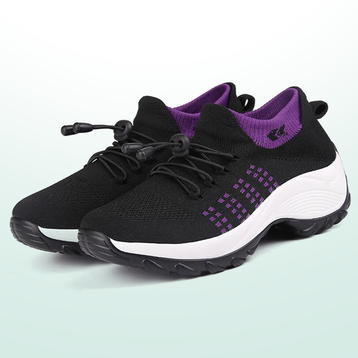 Ambulo Orthopedic Shoes Knitted Fabric - Purple Black