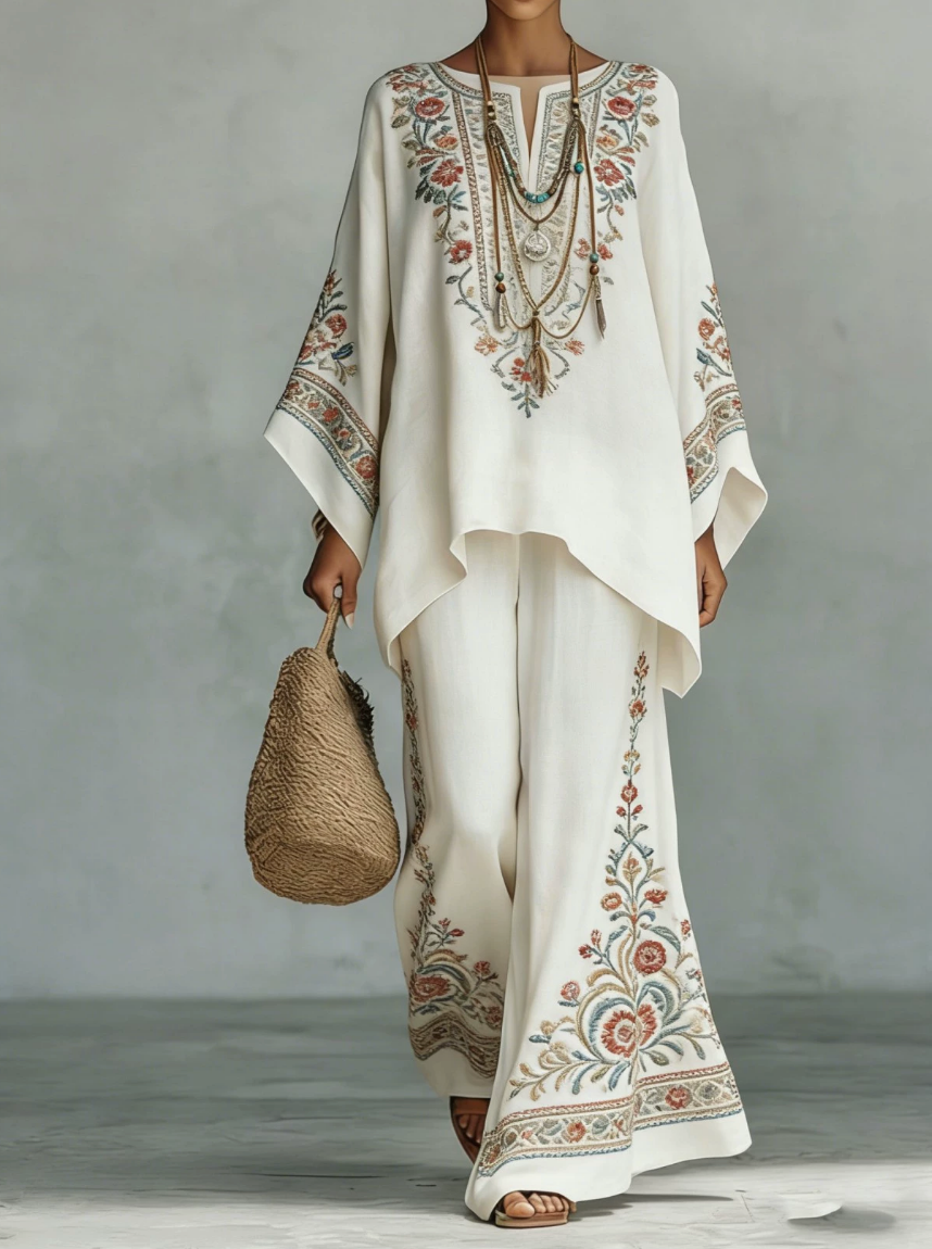 Célina™ | Elegant Linen Two-Piece Set