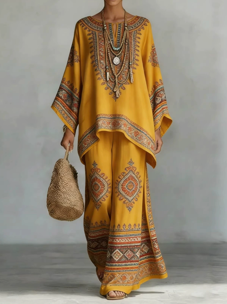 Célina™ | Elegant Linen Two-Piece Set