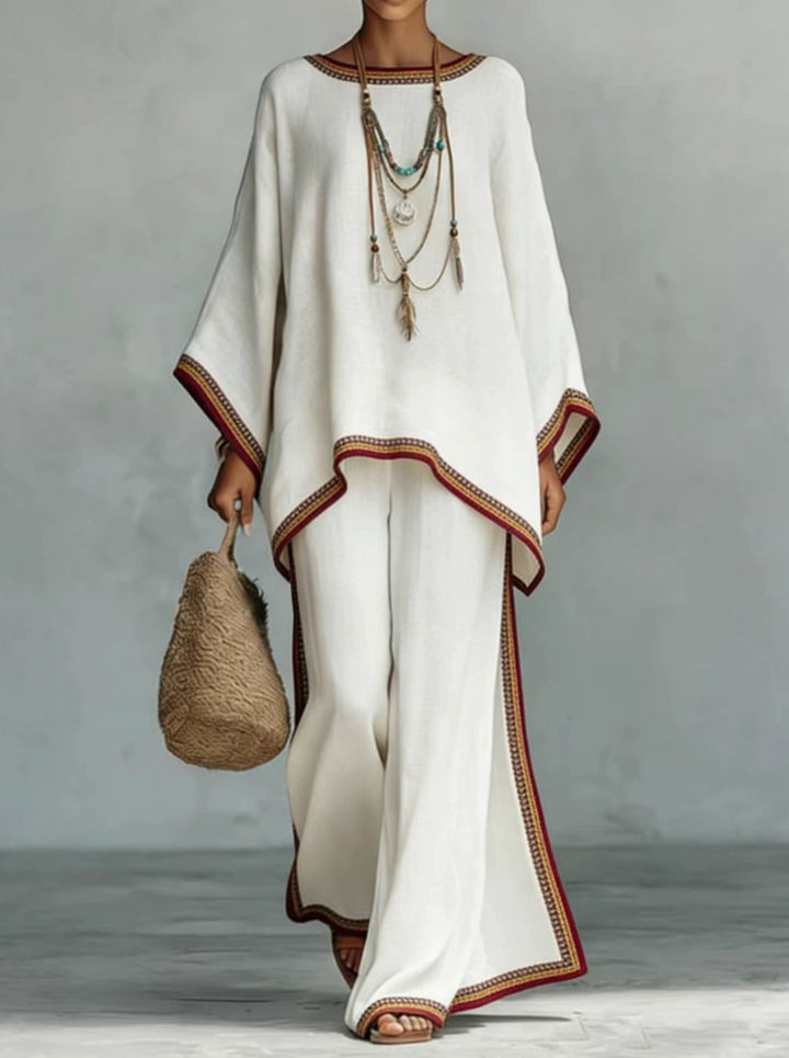 Célina™ | Elegant Linen Two-Piece Set