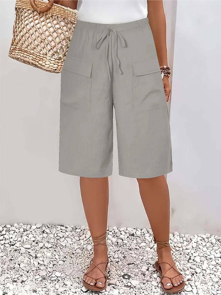 Grace™ | Linen Shorts with Elastic Waist