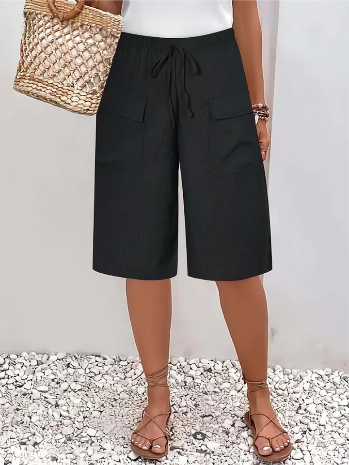 Grace™ | Linen Shorts with Elastic Waist