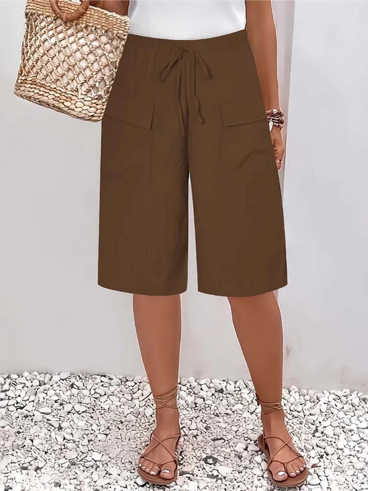 Grace™ | Linen Shorts with Elastic Waist
