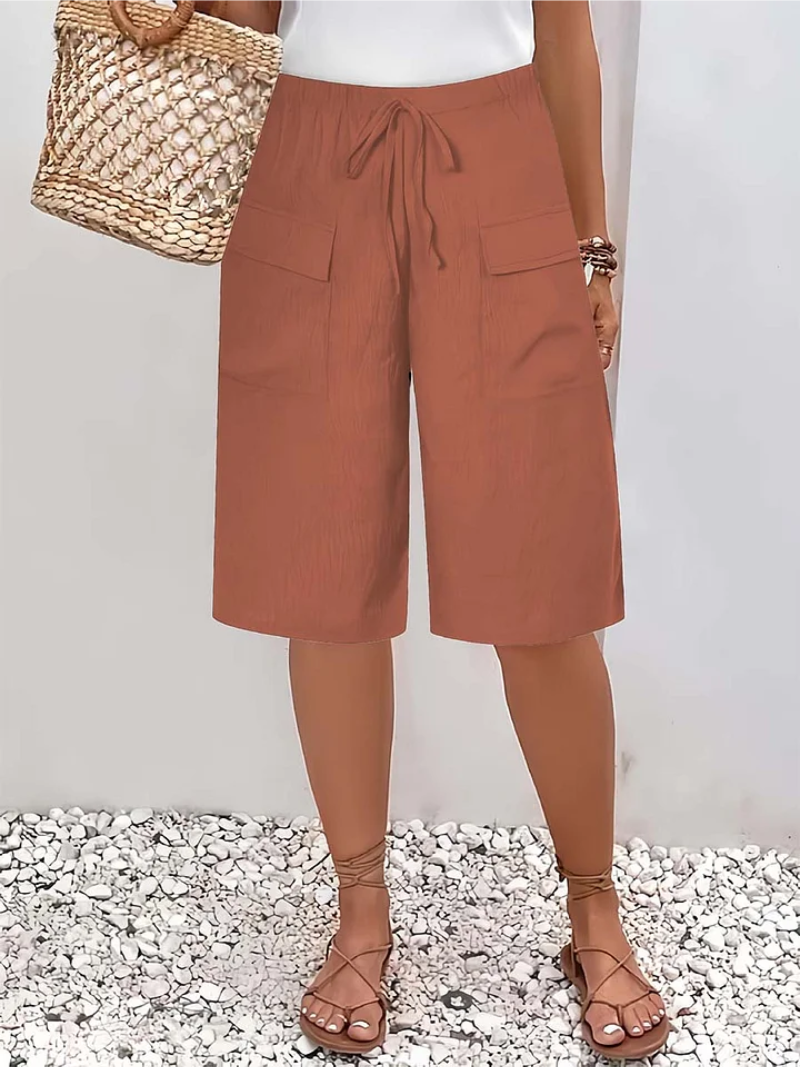 Grace™ | Linen Shorts with Elastic Waist