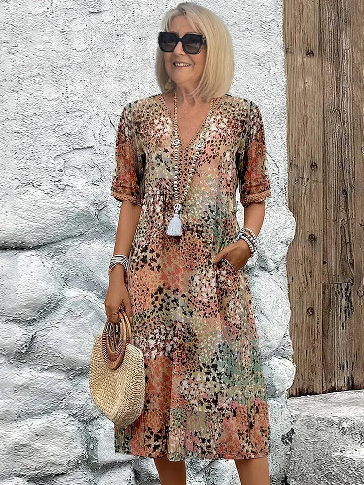Eloise | Elegant Printed Midi Dress