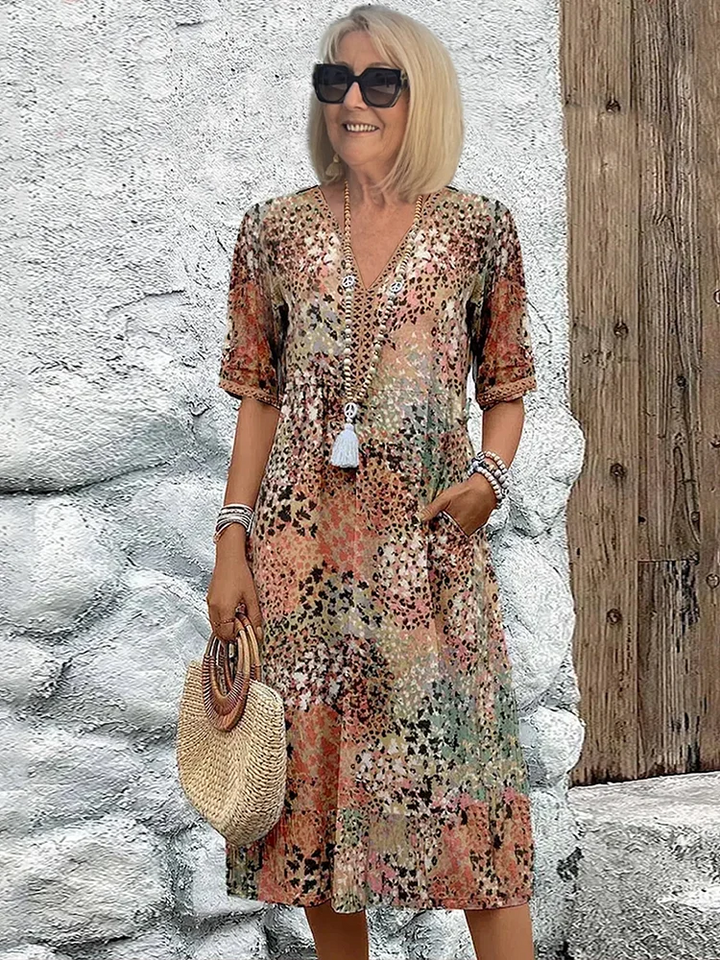 Eloise | Elegant Printed Midi Dress