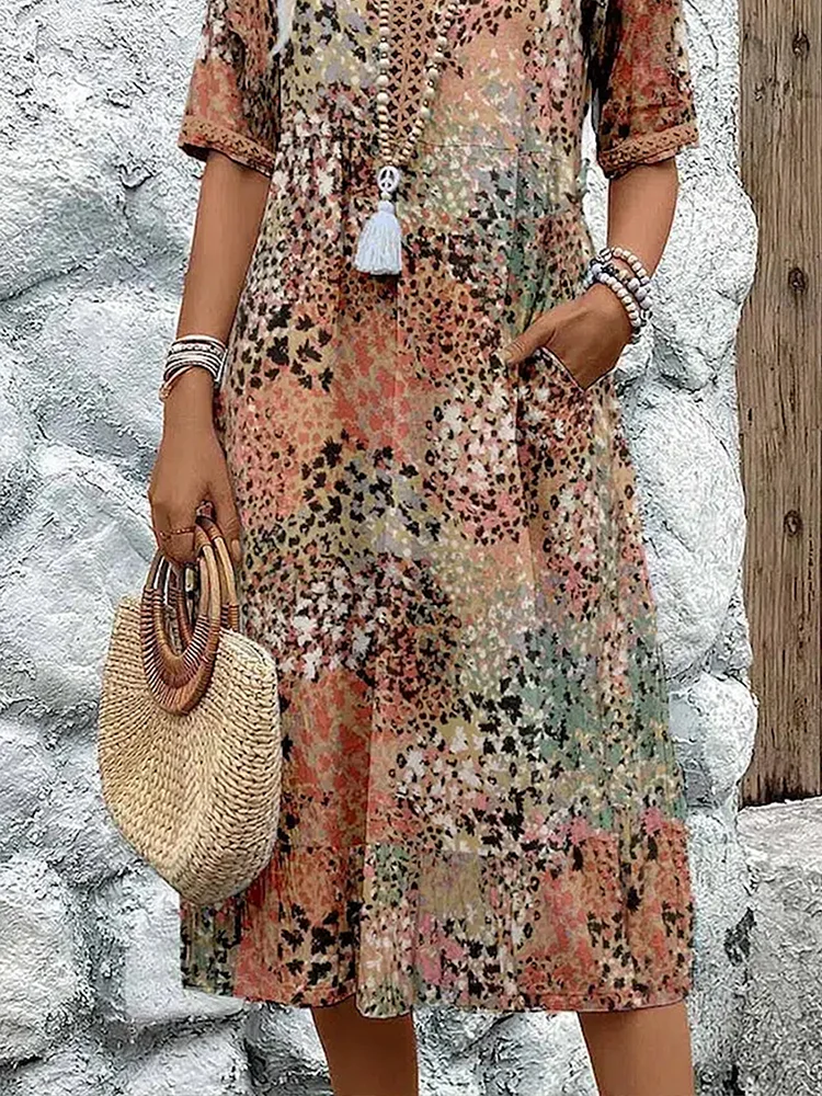 Eloise | Elegant Printed Midi Dress