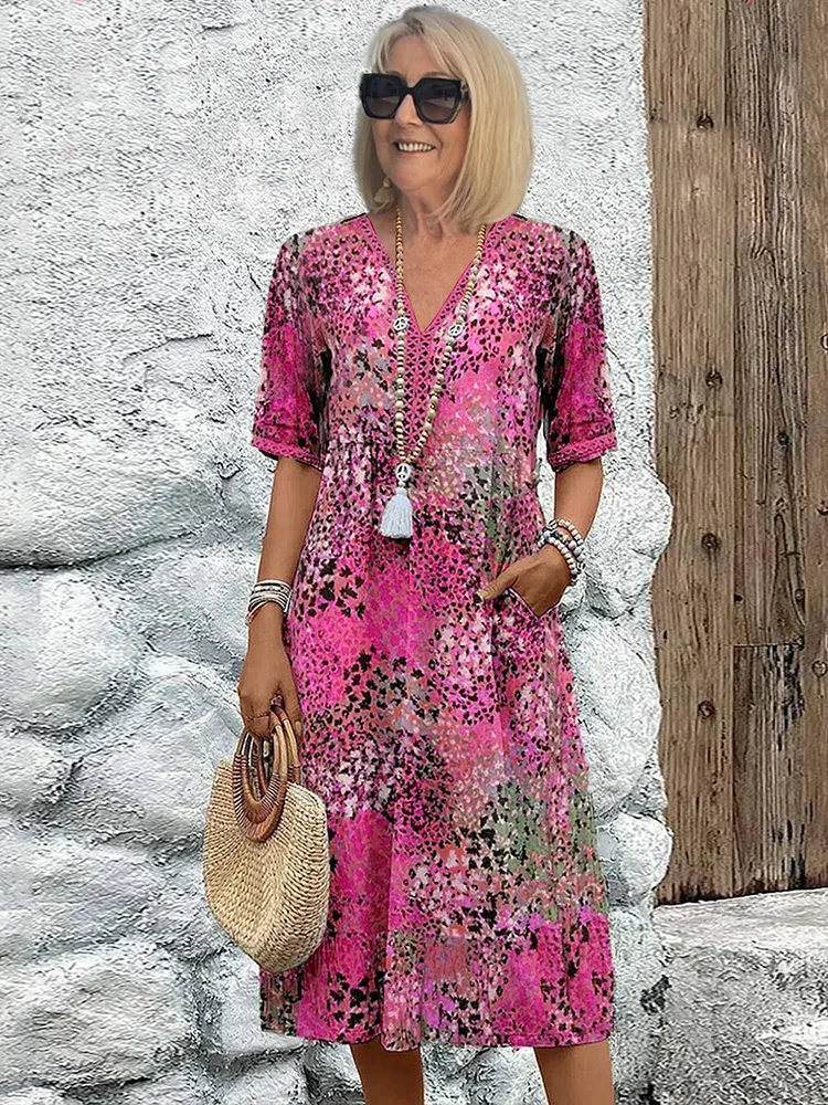 Eloise | Elegant Printed Midi Dress