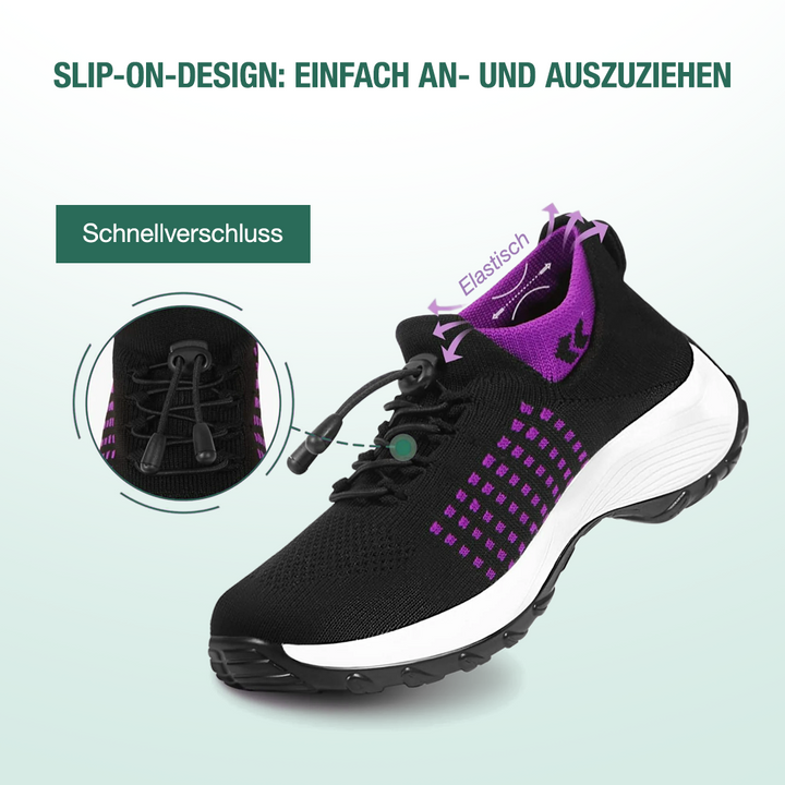 Ambulo Orthopedic Shoes Knitted Fabric - Purple Black