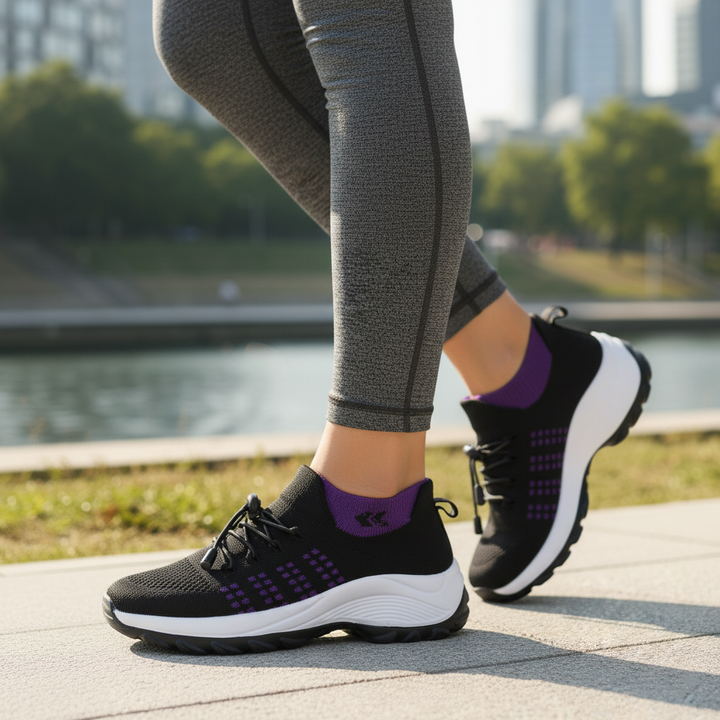 Ambulo Orthopedic Shoes Knitted Fabric - Purple Black