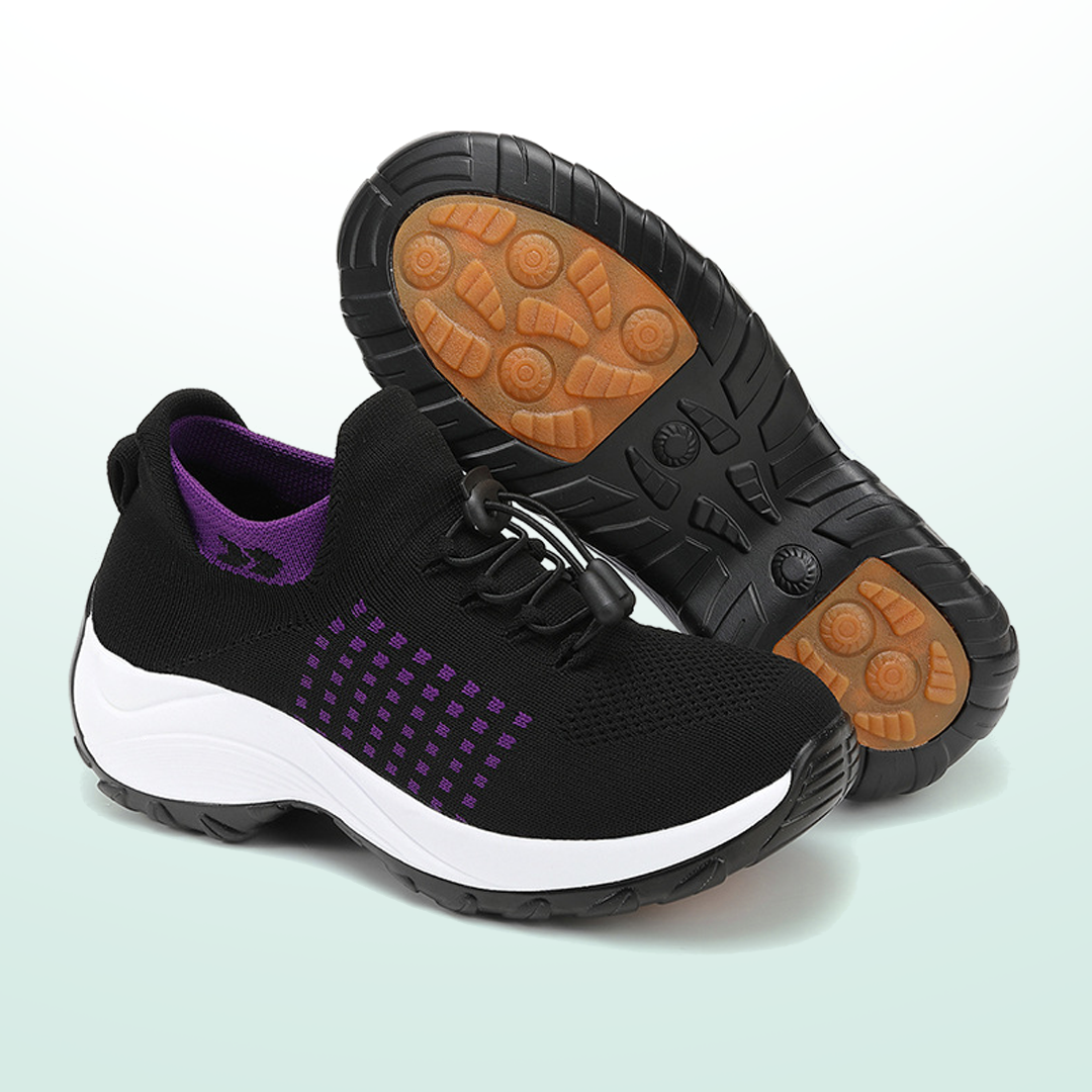 Ambulo Orthopedic Shoes Knitted Fabric - Purple Black