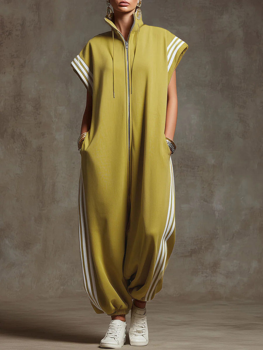 Sharon™ | Relaxed Zip-Front Jumpsuit