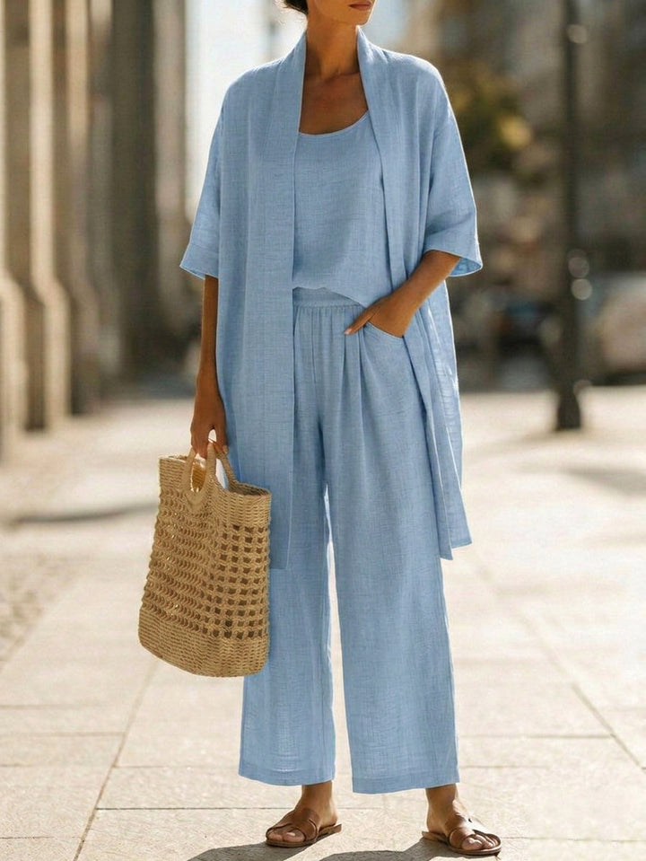 Isabell™ | Effortless Linen-Cotton Three-Piece Set