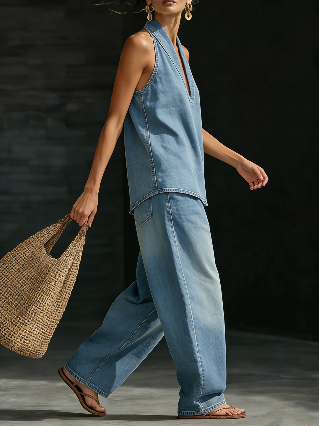 Margaret™ | Effortless Halter Two-Piece Set