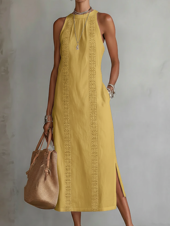Diana™ | Cozy Linen Midi Dress